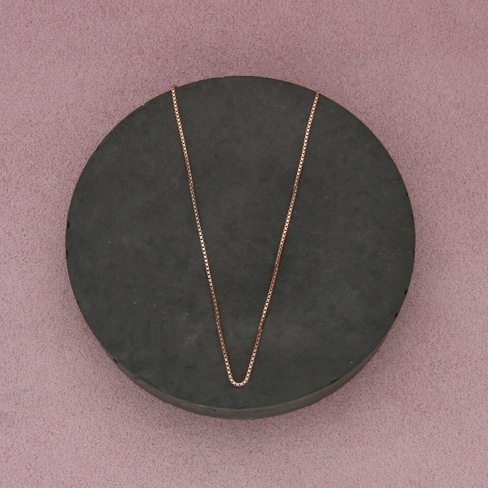Sterling Silver Gold Plate 1mm Box Chain Necklace Size 18in